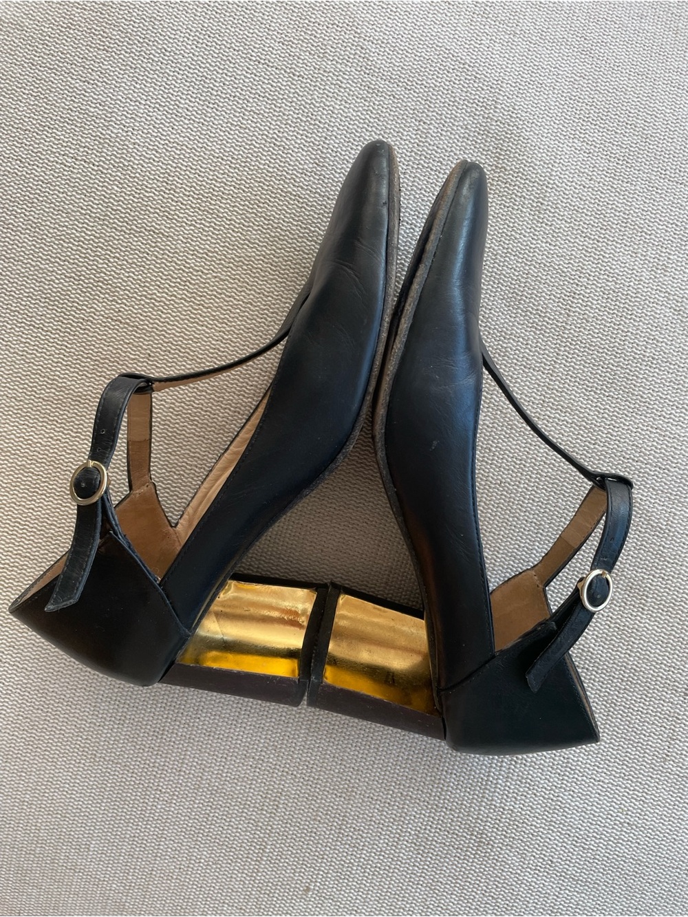 Comptoir Des Cotonniers Mary Jane Unique Heels Gold